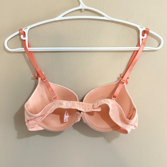 La Vie En Rose Heather Pink Cotton T-Shirt Bra with Underwire 32B - Picture 6 of 11